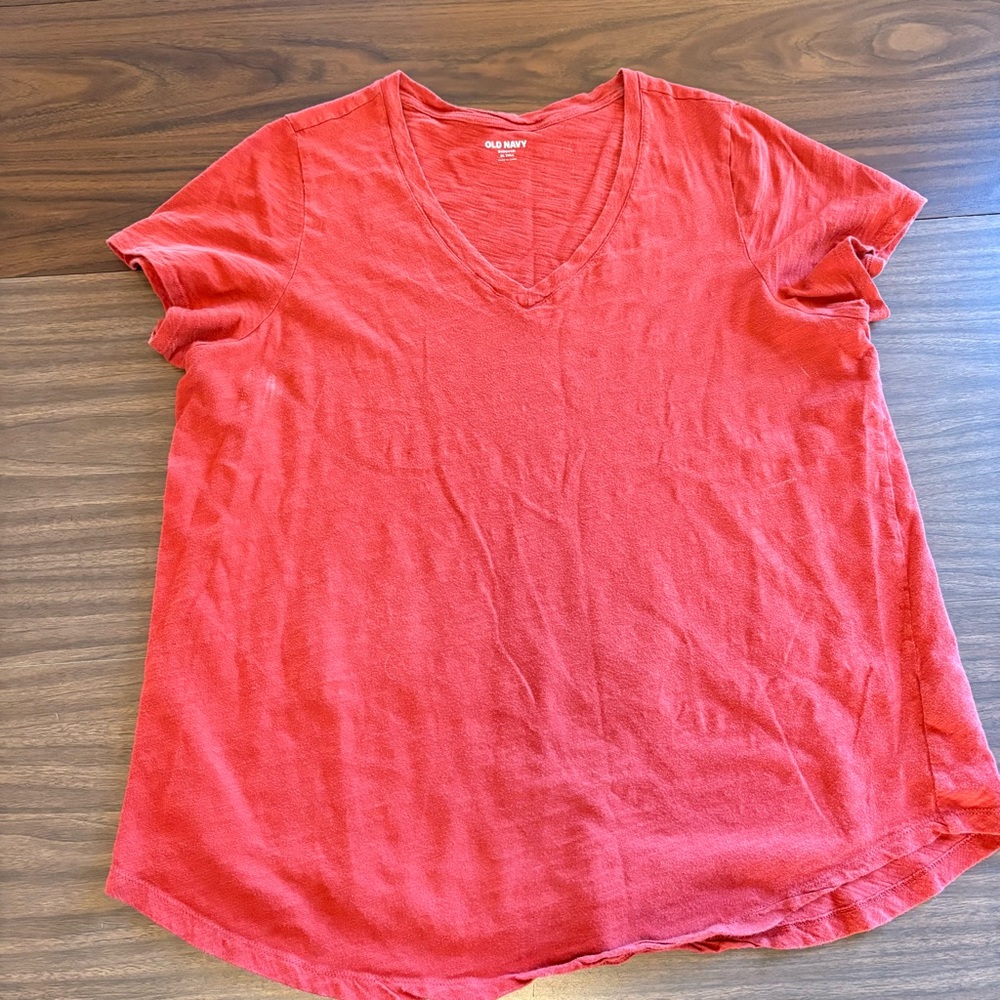 Old Navy Women's Brick Red Short Sleeve Tee